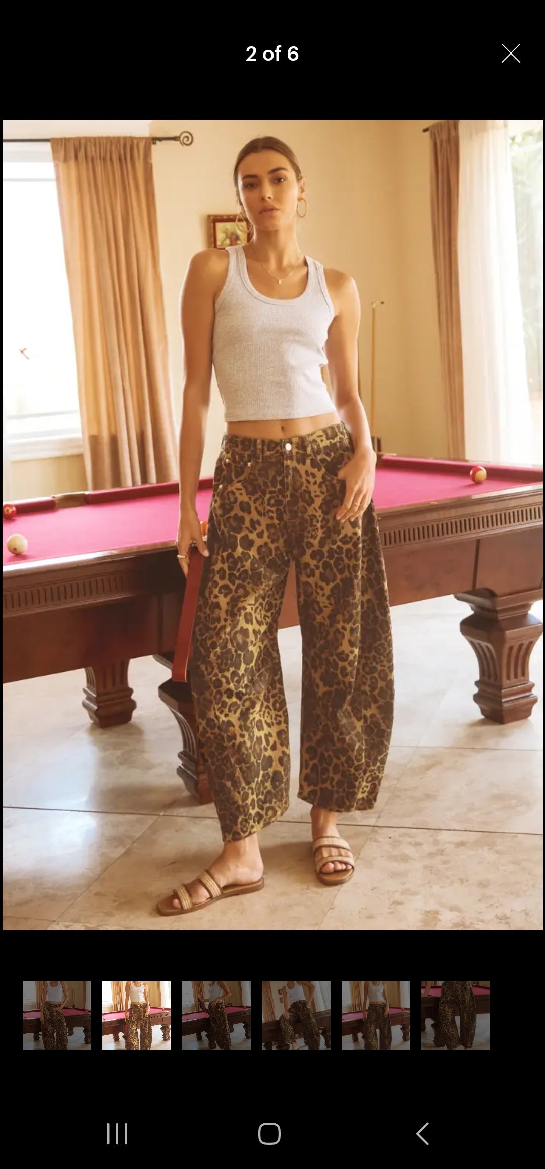 Leopard Barrel Jeans