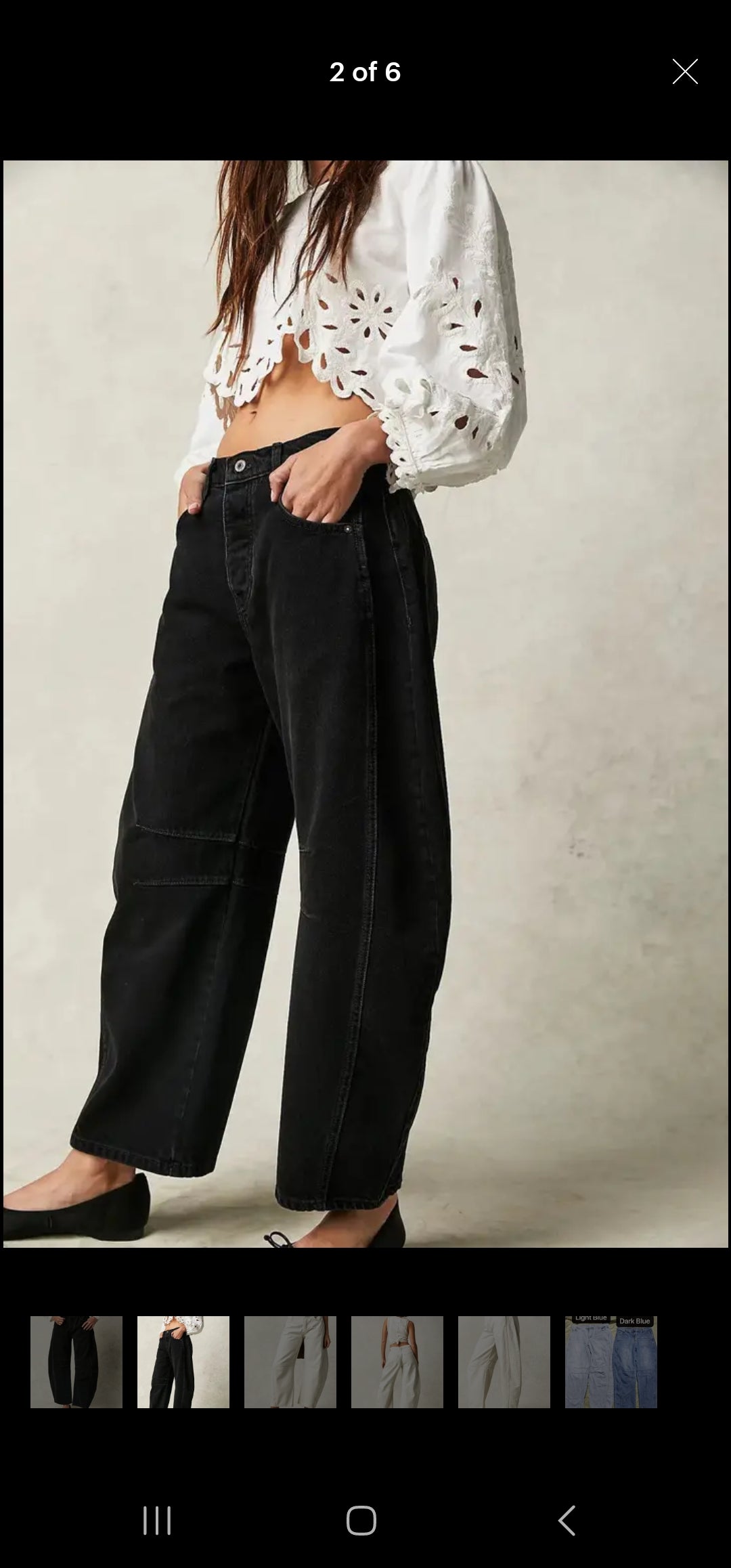 Black Barrel Jeans