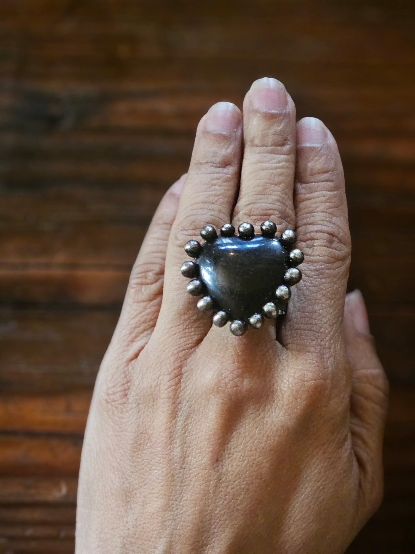 I heart Onyx Ring