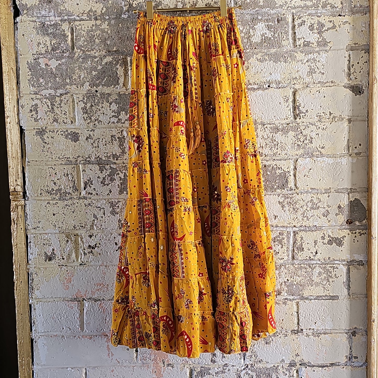 Golden Celestial Boho Skirt