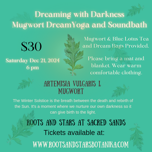 Dreaming with Darkness Mugwort Yoga Nidra and Soundbath