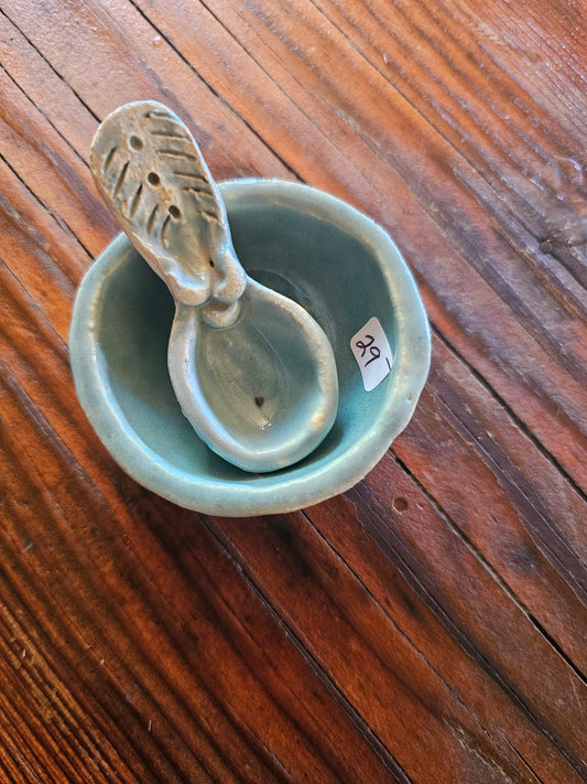 Ceramic Cup and Spoon